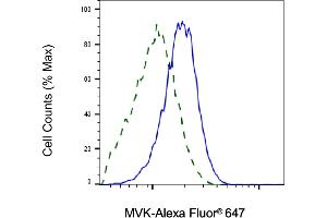 Validation of MVK knockdown using flow cytometry. (Recombinant MVK anticorps)