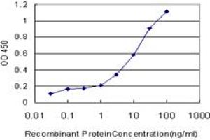 Detection limit for recombinant GST tagged ERBB3 is approximately 0.