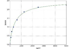 A typical standard curve (TJP1 Kit ELISA)