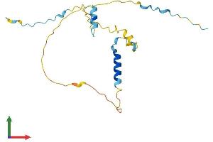 AlphaFold protein structure predicition of Human Recombinant PPP1R1A Protein, UniprotID Q13522