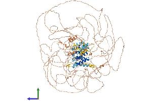 AlphaFold protein structure predicition of Human Recombinant GPRASP1 Protein, UniprotID Q5JY77