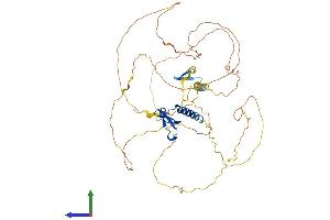 AlphaFold protein structure predicition of Human Recombinant CBX2 Protein, UniprotID Q14781