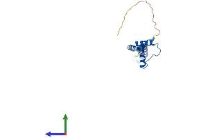 AlphaFold protein structure predicition of Human Recombinant PMF1 Protein, UniprotID Q6P1K2