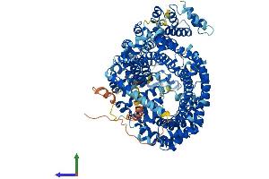AlphaFold protein structure predicition of Human Recombinant IPO8 Protein, UniprotID O15397