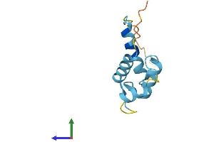 AlphaFold protein structure predicition of Human Recombinant S100A14 Protein, UniprotID Q9HCY8