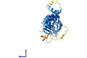 AlphaFold protein structure predicition of Mouse Recombinant Lrrc28 Protein, UniprotID Q3TX51