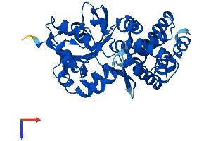 AlphaFold protein structure predicition of Mouse Recombinant Gpd1l Protein, UniprotID Q3ULJ0