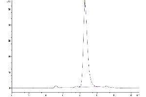 The purity of Human FAM3D is greater than 95 % as determined by SEC-HPLC. (FAM3D Protein (AA 26-224) (Fc Tag))