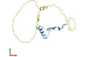 AlphaFold protein structure predicition of Mouse Recombinant Pnrc2 Protein, UniprotID Q9CR73