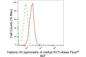 Flow cytometric analysis of Histone H3 (symmetric di methyl R17) expression in C2C12 cells using Histone H3 (symmetric di methyl R17) antibody (ABIN7798966), 1:2,000). (Recombinant Histone 3 anticorps  (H3R17me2s))