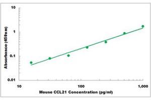 Representative Standard Curve (CCL21 Kit ELISA)