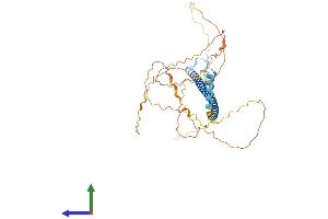 AlphaFold protein structure predicition of Mouse Recombinant Creb3l4 Protein, UniprotID Q9D2A5