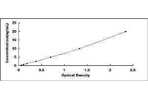 Typical standard curve (RNASE2 Kit ELISA)