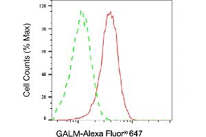 Flow cytometric analysis of GALM expression in HeLa cells using GALM antibody (ABIN7798681), 1:2,000). (GALM anticorps)