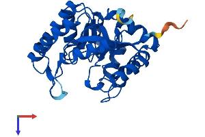 AlphaFold protein structure predicition of Human Recombinant TATDN3 Protein, UniprotID Q17R31