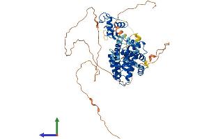 AlphaFold protein structure predicition of Mouse Recombinant Esr2 Protein, UniprotID O08537