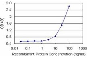 Sandwich ELISA detection sensitivity ranging from 3 ng/mL to 100 ng/mL. (AKR7A2 (Humain) Matched Antibody Pair)