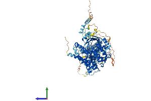 AlphaFold protein structure predicition of Human Recombinant PDE5A Protein, UniprotID O76074