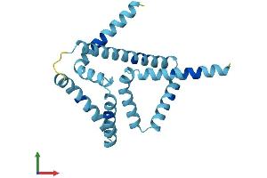 AlphaFold protein structure predicition of Mouse Recombinant Arl6ip1 Protein, UniprotID Q9JKW0