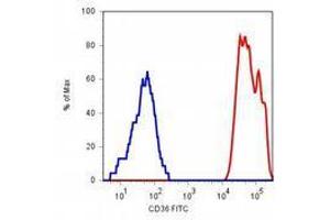Flow Cytometry (FACS) image for anti-CD36 (CD36) antibody (FITC) (ABIN238509) (CD36 anticorps  (FITC))