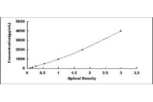 Typical standard curve (Cathepsin L Kit ELISA)
