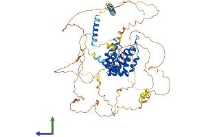 AlphaFold protein structure predicition of Human Recombinant EPN3 Protein, UniprotID Q9H201