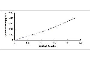 Typical standard curve (ADAM8 Kit ELISA)