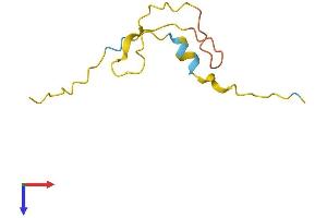 AlphaFold protein structure predicition of Mouse Recombinant Fam229b Protein, UniprotID Q8CF36