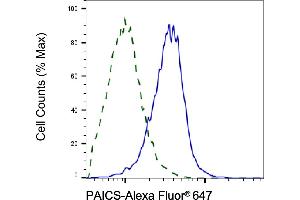 Validation of PAICS knockdown using flow cytometry. (PAICS anticorps)