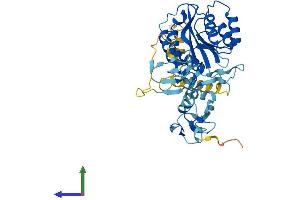 AlphaFold protein structure predicition of Mouse Recombinant Gtf2h2 Protein, UniprotID Q9JIB4