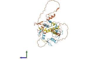AlphaFold protein structure predicition of Human Recombinant ZNF587B Protein, UniprotID E7ETH6
