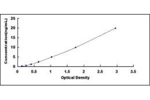 Typical standard curve (Hephaestin Kit ELISA)