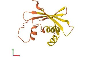 AlphaFold protein structure predicition of Human Recombinant SNURFL Protein, UniprotID B1AK76