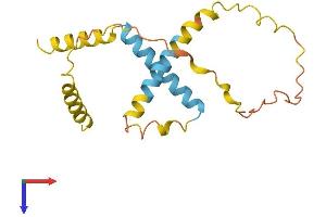 AlphaFold protein structure predicition of Mouse Recombinant Eid1 Protein, UniprotID Q9DCR4