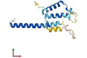 AlphaFold protein structure predicition of Human Recombinant THRSP Protein, UniprotID Q92748