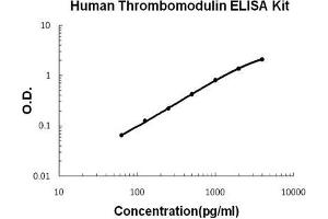Human Thrombomodulin PicoKine ELISA Kit standard curve (Thrombomodulin Kit ELISA)