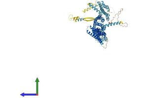 AlphaFold protein structure predicition of Mouse Recombinant Cog3 Protein, UniprotID Q8CI04