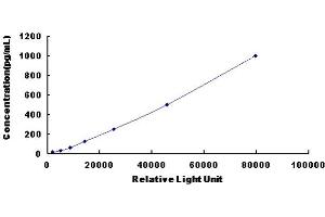 Typical standard curve (TGFB3 Kit CLIA)