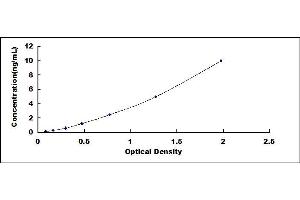 Typical standard curve (HIP1R Kit ELISA)