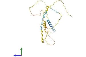 AlphaFold protein structure predicition of Human Recombinant DBNDD2 Protein, UniprotID Q9BQY9