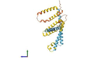 AlphaFold protein structure predicition of Human Recombinant BRI3BP Protein, UniprotID Q8WY22