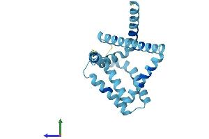 AlphaFold protein structure predicition of Mouse Recombinant Arl6ip1 Protein, UniprotID Q9JKW0