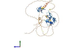 AlphaFold protein structure predicition of Human Recombinant MDM4 Protein, UniprotID O15151
