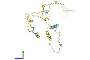 AlphaFold protein structure predicition of Mouse Recombinant P33monox Protein, UniprotID Q9DBN4