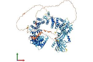 AlphaFold protein structure predicition of Human Recombinant AP4E1 Protein, UniprotID Q9UPM8