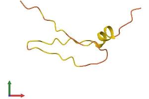 AlphaFold protein structure predicition of Human Recombinant INE1 Protein, UniprotID O15225