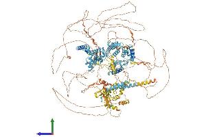 AlphaFold protein structure predicition of Human Recombinant SNAPC4 Protein, UniprotID Q5SXM2