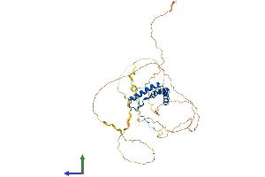 AlphaFold protein structure predicition of Mouse Recombinant Sox11 Protein, UniprotID Q7M6Y2