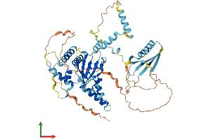 AlphaFold protein structure predicition of Mouse Recombinant Supt20h Protein, UniprotID Q7TT00