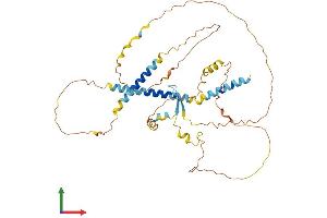 AlphaFold protein structure predicition of Human Recombinant IER5L Protein, UniprotID Q5T953